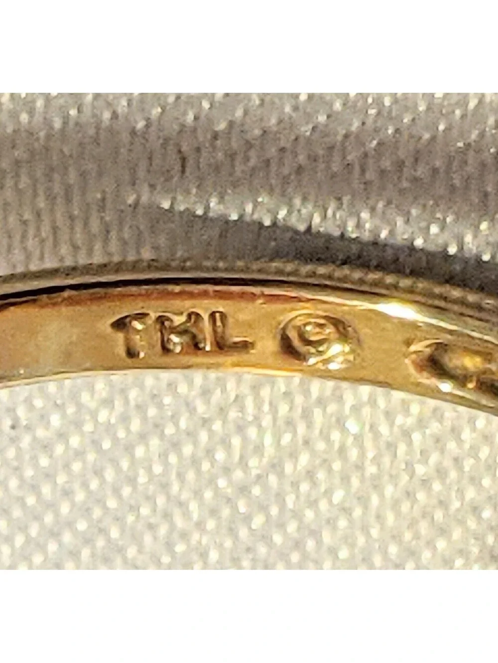 VTG Trillion Cut Citrine And Pink Tourmaline Fancy 10K Gold Cocktail Ring Size 8